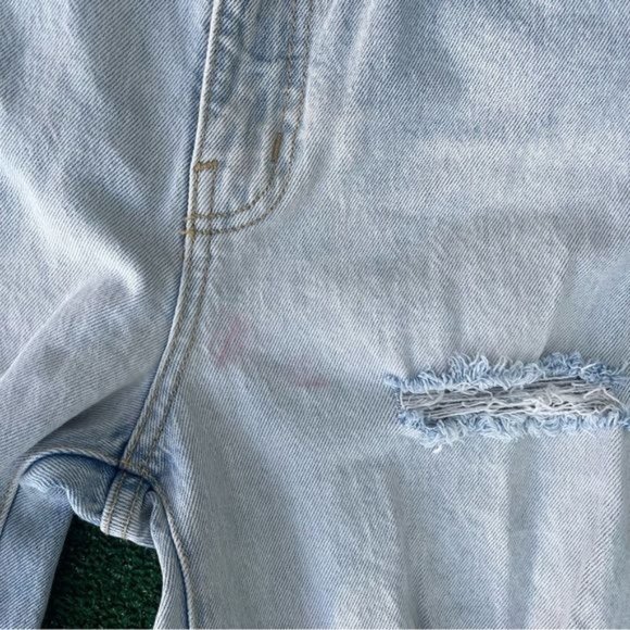 Wild Fable Light Blue Distressed Highest Rise Baggy Jeans Size 24R - Picture 8 of 10